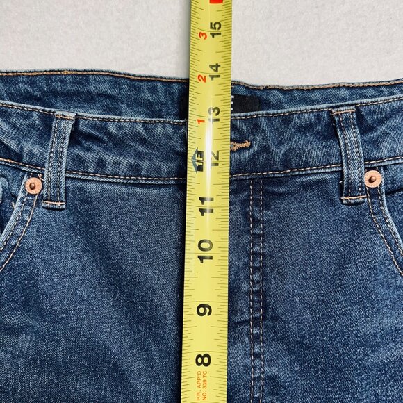 FRYE Women's Stretch High Rise Slim Leg Regular Fit Blue Denim Jeans Size 14/32 - Picture 9 of 11